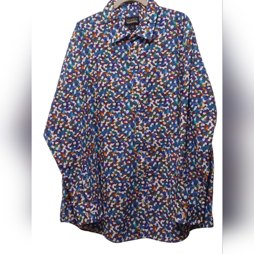 Cremieux -Premium Denim W/Stretch, 2% Spandex, Multi Colored Long Sleeve Shirt